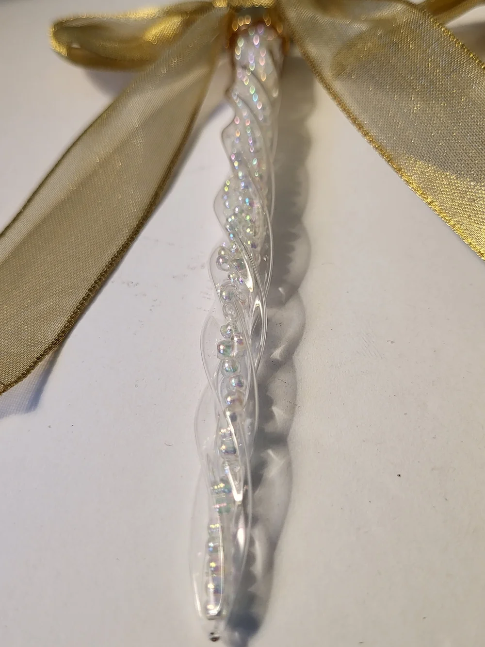 Lenox Jubilee Icicle Ornaments with Gold Ribbon Set/3 5